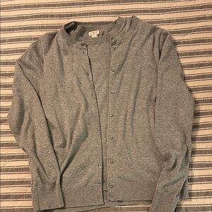 Jcrew women’s grey shell and cardigan sweater set